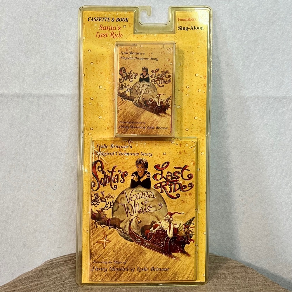 Rare New "Santa's Last Ride" Vanna White Cassette & Book Set Christmas 1999